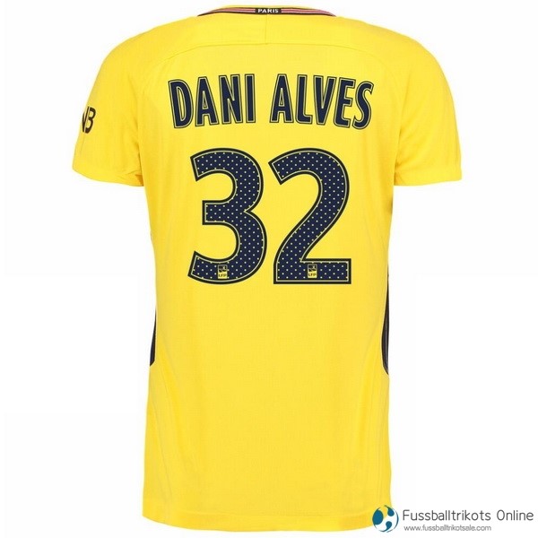 Paris Saint Germain Trikot Alves Auswarts Dani 2017-18 Fussballtrikots Günstig